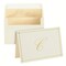 Gold Foil Letter C Personalized Blank Note Cards with Envelopes 4x6, Initial C Monogrammed Stationery Set (Ivory, 24 Pack)